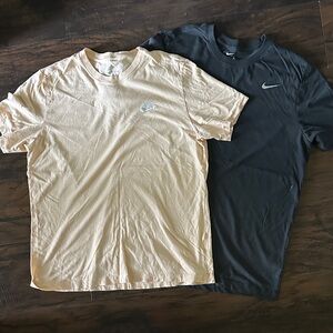 Nike Men's Short Sleeve Tees in Black and Light Orange